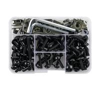 LYBH Bolt Nuts Motorcycle Fairing Bolts Nuts Kit Bodywork Screws For Suzuki V-Strom DL650 250 1000 DL1000 GSX1300R GSX650F SV400 650 1000 Screws Clips(BLACK)