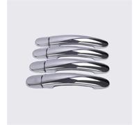 LYBH Car Door Handle Covers Stickers For VW For Tiguan 2007-2016 Side Outside Exterior Door Handle Decoration Cover Cap Trim Handle Cover Shell Trim(Silver,0 keyhole)