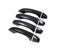 LYBH Car Exterior Door Handle Cover Outer Cover Parts Sticker Trim Exterior Protector For MG ZS 2017 2018 2019 2020 2021 2022 Handle Cover Shell Trim(Black,0 button)