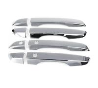 LYBH Car Smart Door Handle Cover Sticker Moulding Trim For Civic 10th Gen 2016-2021 LHD Front Rear Exterior Protective Shell Handle Cover Shell Trim(Silver,Type 2)