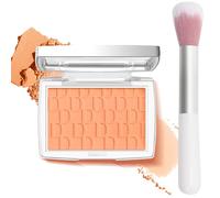 LYBHDAFA Coral Blush Powder Blush for Cheeks with Brush, Matte Blush Palette Blush Powder Face Blusher, Natural Blendable Formula Silky Lightweight Makeup Blush Rubores de Maquillaje, 004#
