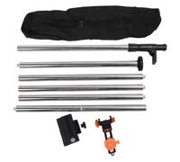 Lybunair 4.8m Level Pole, Adjustable Telescoping Design, Leveling Rod with 6mm and 15.2mm Interface, for Construction Use