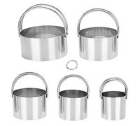 Lybunair 5 Piece Round Cookie Slicers, Stainless Steel with Comfort Grip, Baking Essentials for Home Chefs