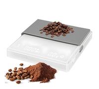 Lybunair Mini Coffee Scale with Timer, Rechargeable Type C Digital Scale for Espresso and Pour Over Coffee, Portable Design, Ideal for Home and Travel Use (White)