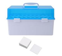 Lybunair Secure Test Tube Storage Box, Includes Dust Proof Lid and Carry Handle, Holds 20 Standard Test Tubes, Designed for Labs, Hospitals, and Research Facilities