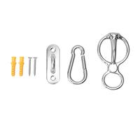 Lybunair Stainless Steel Half Round Horse Tie Circle, Safe Training Equipment and Pulling Back Accessories
