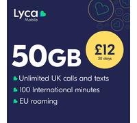 Lyca Mobile 50GB Pay As You Go SIM Card
