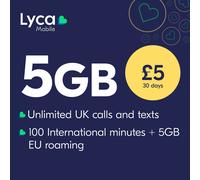 Lyca Mobile 5GB Pay As You Go SIM Card