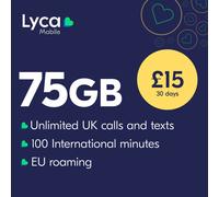 Lyca Mobile 75GB Pay As You Go SIM Card