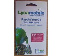 Lycamobile 4G 3G International Pay As you Go Sim Card (Micro, Nano, Standard) - Interchangeable Tariff Calls Texts Internet Data for iPhone, iPad Tablet Galaxy Mobile Phones by Fone-Stuff