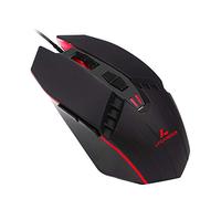 Lycander Gaming Mouse, Wired Optical USB Mice with Adjustable dpi up to 6400, 7 Buttons, LED, 1.5M Cable - Black, Red