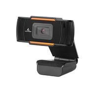 LYCANDER USB Webcam with Microphone Built-In, 720p High-Definition (HD), 30fps, Black & Orange - For Desktop, Laptop, Windows, Mac, Linux, Online Meetings, Streaming, Video Chats