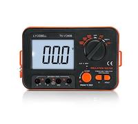 LYCEBELL Digital Insulation Resistance Tester, Megohmmeter 2000 MΩ, Digital Ohmmeter with Data Hold and Continuity Test, DC 250V/500V/1000V AC 750V Test Voltage, Backlight Display