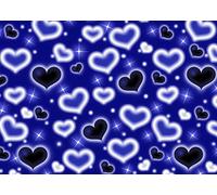 LYCGS 10X8FT Blue Heart Early 2000s Backdrop Blue Heart Old School 90s Valentine's Day Birthday Party Backdrop Graduation Celebration Photo Backdrop Women Men Happy Birthday Background X-89