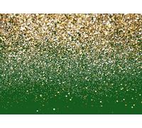 LYCGS 10x8ft Green and Gold Backdrop Birthday Gold Spots Bokeh Wedding Prom Graduation Photography Background X-224