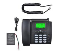 Lychee Fixed Wireless Phone,Wireless Quad Band GSM telephone - Dual SIM, Supports Multiple Languages, Large Backlit Display, Office phone, office/hotel/residence (Black03)