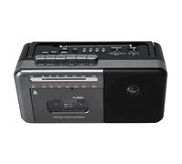 Lychee Portable Tape Recorder, Vintage Cassette Recorder with AM/FM/SW Radio, Built-in Speaker, AC/DC/3.5mm Headphone Jack, Support TF Card/USB Input (Grey)