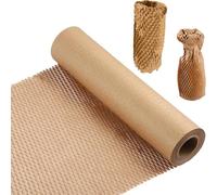 Lychico Honeycomb Paper Packaging Roll, 30m x 30cm Packing Paper Cushioning Wrap for Shipping, Moving and Fragile Items, Alternative to Bubble Wrap