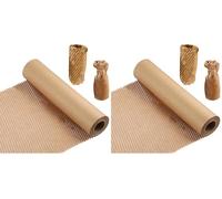 Lychico Honeycomb Paper Packaging Roll, 30m x 30cm Packing Paper Cushioning Wrap for Shipping, Moving and Fragile Items, Alternative to Bubble Wrap (Pack of 2)