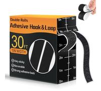 Lychico Hook and Loop Tape 9m x 25mm, Self Adhesive Strips & Double Sided Sticky Back Roll - Multipurpose Heavy Duty Mounting Tape, Permanent Adhesive for Walls, Home, Photo Frames, DIY