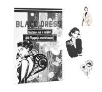 Lychii Black and White Themed Elegent Women Sticker Book for Scrapbooking, Journaling, 194 Vintage Pre-Cut Stickers for Junk Journaling, Planner, Arts and Crafts, Paper & PET Decals