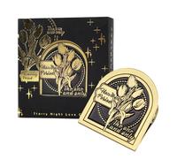 Lychii Journal Clip, Vintage Plant Tulips PatternBook Clip for TN Travelers and Midori Notebook, Decorative Book Clamp for Planner, Scrapbook, Journey, Office