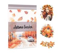 Lychii Scrapbook Stickers, 196pcs Pre-Cut Autumn Stickers for Scrapbooking, Fall Countryside Aesthetic Journaling Book Stickers, Vintage Card Making Supplies for Adults