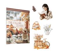 Lychii Scrapbook Stickers, 20 Sheets Falling Leaves Die Cuts Junk Journal Book Stickers, Autumn Aesthetic Card Making Supplies Adults for Crafting, Planner and Collage