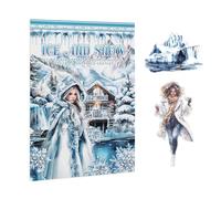 Lychii Scrapbook Stickers, 20 Sheets Pre-Cut Ice and Snow World Themed Stickers for Scrapbooking, PET and Washi Paper Journaling Book Decals, Card Making Supplies for Craft Projects
