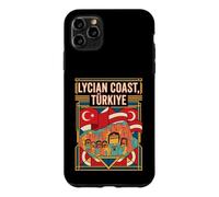 Lycian Coast Türkiye Flag Rock Tombs Ancient Retro Art Case for iPhone 11 Pro Max