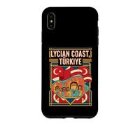 Lycian Coast Türkiye Flag Rock Tombs Ancient Retro Art Case for iPhone XS Max