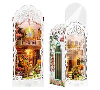 Lycidae Book Nook Kit, Gardenhouse DIY Dollhouse Booknook, Miniature Doll House, with LED Lights, 3D Wooden Puzzle Kit for 14+ Teens and Adults Building