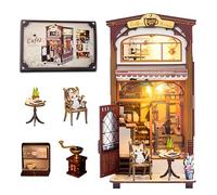 Lycidae Book nook kits for adults-"COFFEE SHOP" Dollhouse, Booknook | Miniature Doll House, 3D puzzle with Furniture and LED Light, Accessories Educational Toys, for 14+ Teens and Adults Building