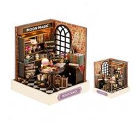 Lycidae DIY Dollhouse, Miniature House Kit, Mini Dollhouses, 3D Wooden Kit with LED and Dust Cover, Handmade Crafts for Children Teens Adults Friends Birthday Home Decor(Magic)
