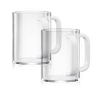 LYCN 2 Pack Hand Washing Cup with Dual Handles, Judaica Acrylic Hand Washing Negel Vasser Cup Netilat Yadayim for Jewish Ritual Synagogue Shabbat Holiday Gifts