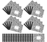 LYCN 20 Pack Mini Composition Notebooks Bulk, Small College Narrow Ruled Composition Notebook Marble Pocket Notebooks for Students College School Supplie, 80 Pages (12.4 x 19cm)