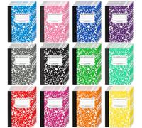 LYCN 72 Pack Mini Composition Notebooks Bulk, Small College Narrow Ruled Composition Notebook Marble Pocket Notebooks for Students College School Supplie, 80 Pages (8.3 x 11.5cm)