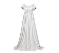 LyCosLynen Renaissance Dress Regency Dresses for Women Costume Empire Waist Ruffled Puff Sleeve Long Dress for Parties, Weddings and Gala