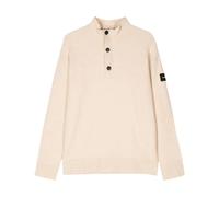 Lycra Blend Button Quarter Zip - male - Calvin Klein - Turtlenecks - Gray - XL - Knitwear XL