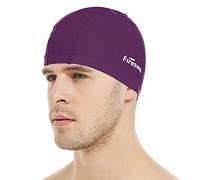Lycra Swimming Cap, Firesara Swim Cap Anti-Tear Swim Hat Comfortable No-Slip for Men Women Long Short Hair Adult Boys Girls-Purple