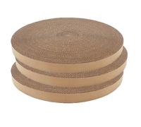 LYCTDD Cat Scratching Board for Indoor Cats,Scratch Pad Pro for Cats,Round Cat Scratcher Refill,Natural Recycled Corrugated Cardboard Supports Pet Behavior and Relieves Stress- 3 Count
