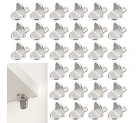 LYCXAMES Shelf Supports, 30 Pieces Angled Shelf Supports, Zinc Alloy Shelf Floor Holder L Shape Shelf Holder for Furniture Bookshelf Cabinet