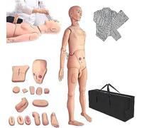 LYDBMYT 5.57FT Patient Care Manikin Training, Anatomical Patient Human Model, with Interchangeable Genitals, for Nursing Medical Training