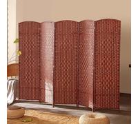LYDBMYT 5 Panel Wood Room Divider, 5.9ft Tall Folding Privacy Screen Panels, Wood Partition Room Dividers, Decorative Separation Wall Divider, Room Partitions Screens,C-71x98 inch