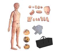 LYDBMYT 65"/165cm Life-Size Professional Male Patient Care Manikin, PVC Human Anatomical Model with 24 Item Basic Nursing Training for Students Training Skills