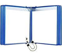 LYDBMYT A4 wall mounted document holder, A4 Wall Page Turning Information Bag Display Rack(Blue)