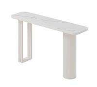 LYDBMYT Console Table for Entryway, Accent Tables, Industrial Accent Entrance Table, Small Sofa Table Behind The Couch, for Living Room, Couch, Hallway, Foyer(White C,100cm/39.4in)