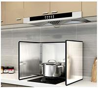 LYDBMYT Splatter Screens3 Sided Splatter Guard Stove Heat Insulation Sheet Stove Wind Screen Stainless Steel Oil Splatter Proof Baffle Foldable Splatter Guardkitchen foil Splatter Screens (50 * 50cm)