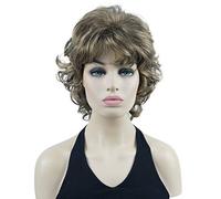 Lydell 10" Women's Short Soft Super Curly Wig Layered Natural Movement Synthetic Wigs (Light Golden Brown)