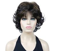 Lydell 12" Short Curly Wigs Soft Shaggy Layered Classic Cap Full Synthetic Wigs (4TT27)